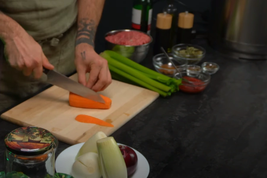Cut the vegetables