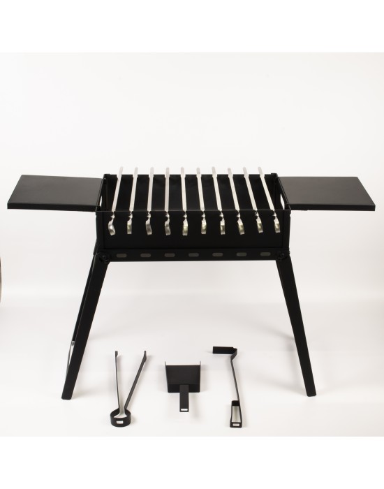 Foldable Grill + 12 Skewers