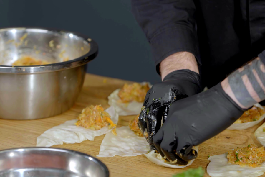 Wrap the cabbage rolls