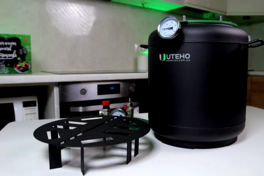 Black metal stand with powder coating