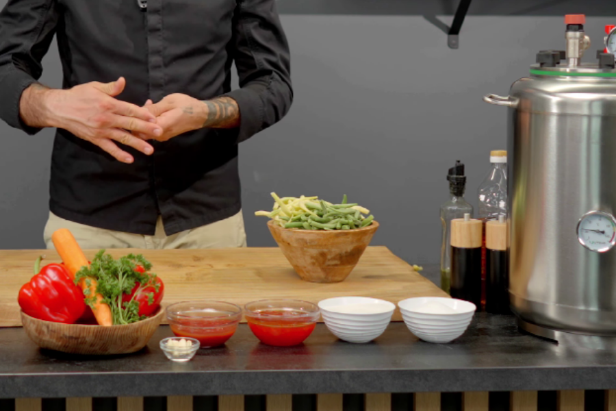 Preparing green beans