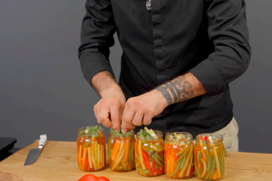 Adding spices and herbs